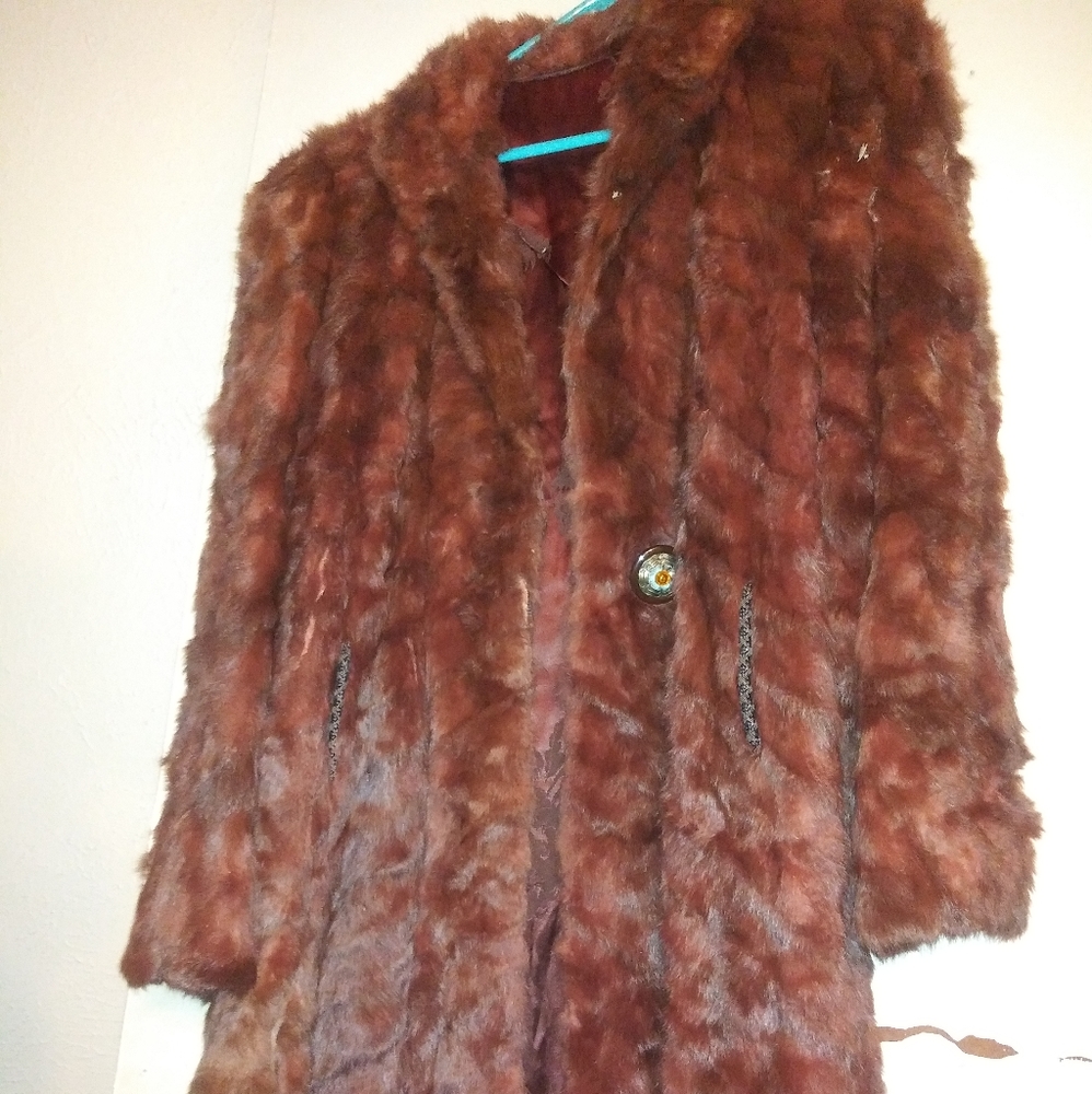 vintage real fur coat